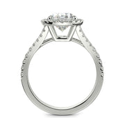Luciana Oval Cut Halo Split Claw Set Engagement Ring - Nivetta - Nivetta